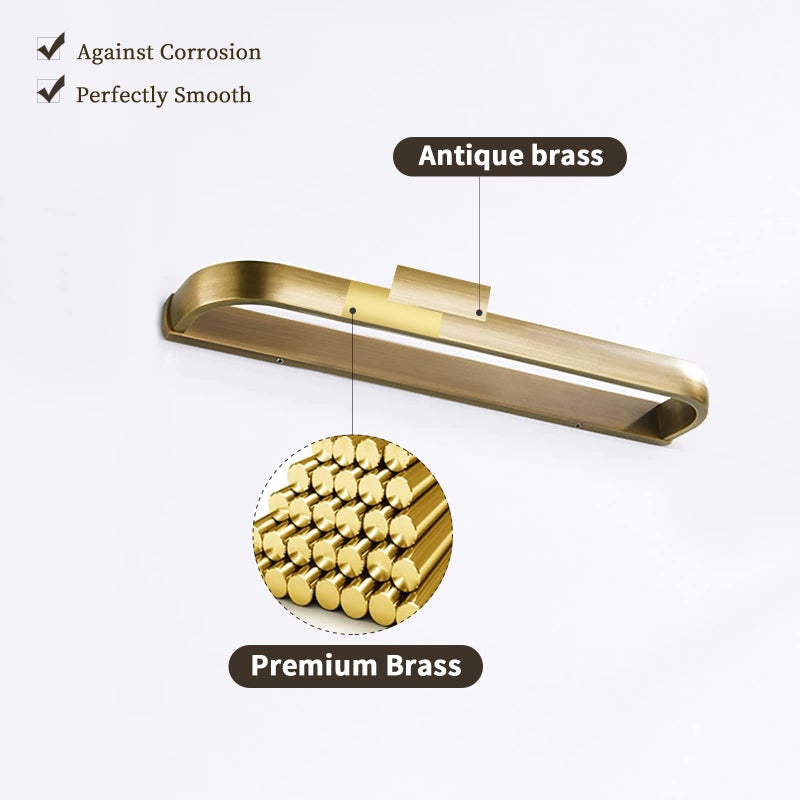 Leyden Brass Towel Bar Antique Towel Rack Holder Bath 11.81 Inch Rod Hanger Wall Mounted Bathroom Accessories Vintage - Image 3